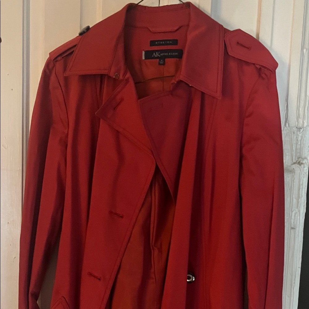Calvin Klein Women's Bold Red Trench Coat